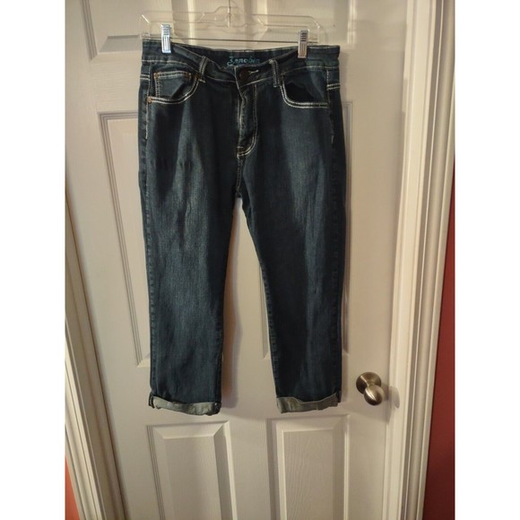 Zenobia Denim Jeans Size XL Cropped/ Cuffed Blue - Picture 2 of 7
